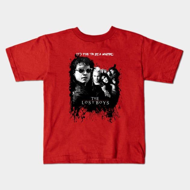 THE LOST BOYS (splatter) Kids T-Shirt by KERZILLA